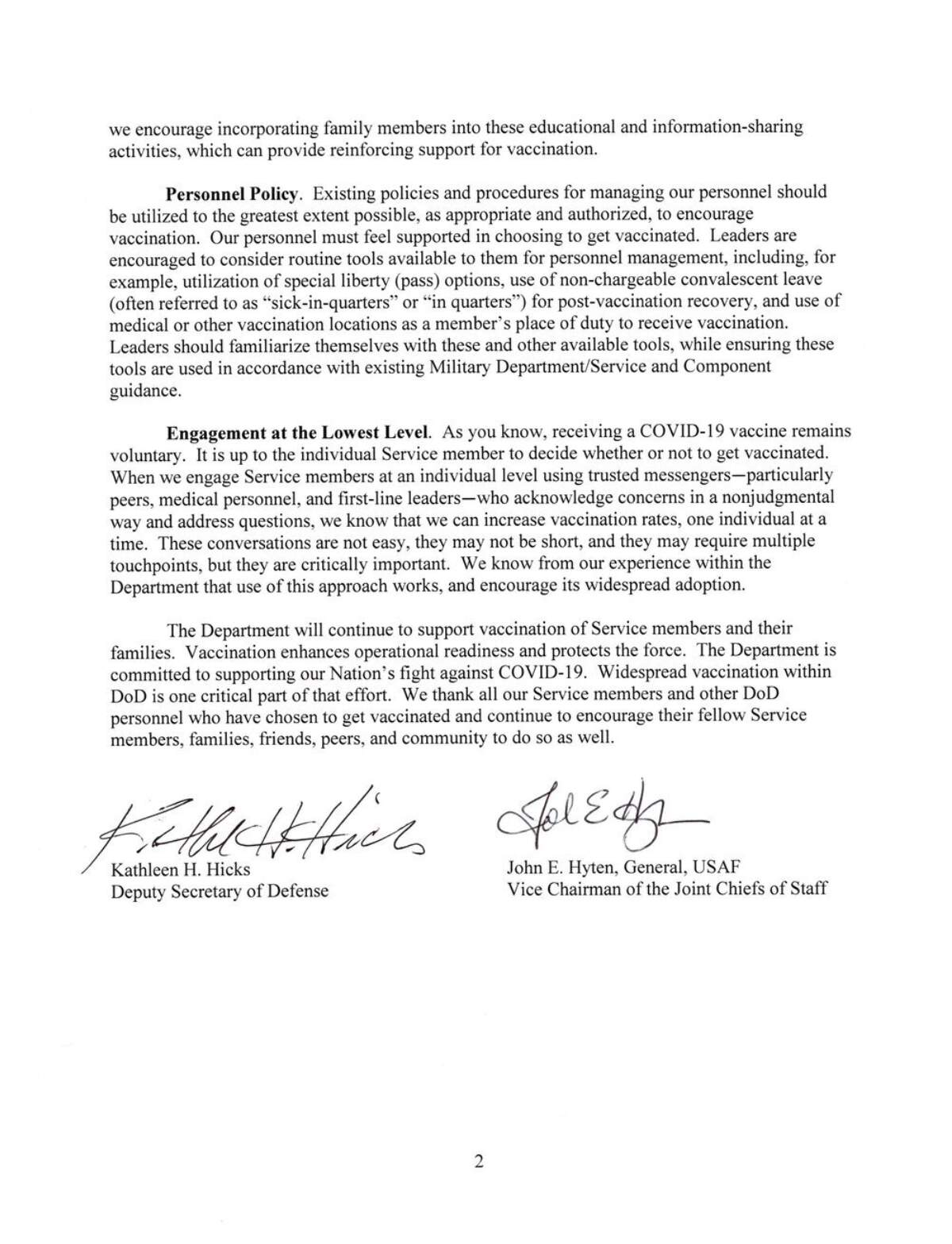 Memo enable encourage vaccination page 2